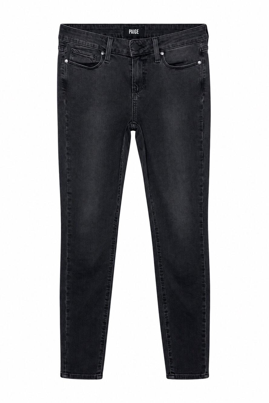 PAIGE Verdugo Ankle Skinny Jeans Women’s 28 Washed Black Grey Mid Rise Stretch